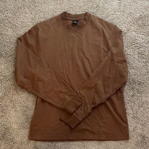 Zara Men's Chocolate Long Sleeve Tee